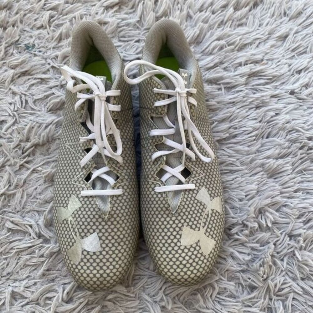 Under Armour UA Nitro Low MC‎ Football Cleats Men’s Size 16 Silver Pre Owned